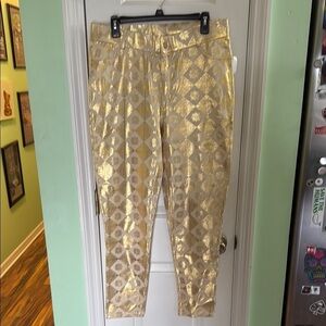 Universal Studios Harry Potter Gold Legging/Pants Size XXL But Really Large- XL